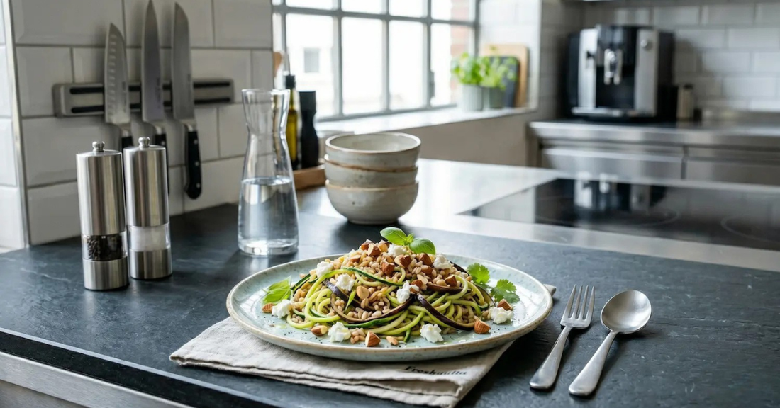 Zucchini- und Auberginen-Spaghetti