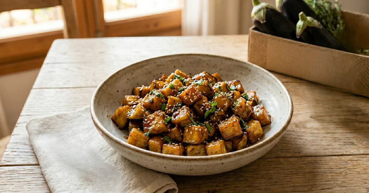 Frittierte Auberginen auf koreanische Art